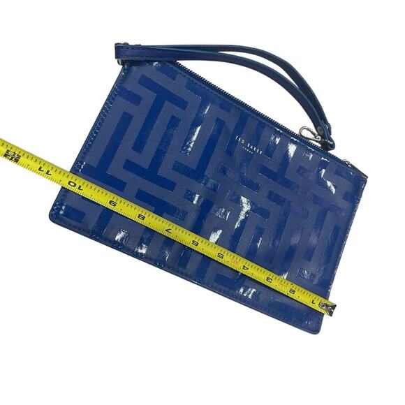 TED BAKER ROYAL BLUE CLUTCH WRISTLET BAG PREPPY CHIC AESTHETIC VERSATILE - Picture 2 of 14